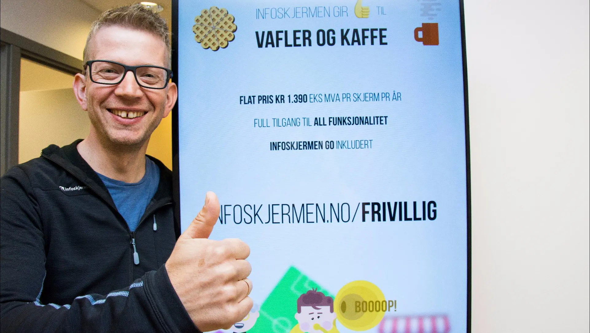 Tommelen opp for frivillig arbeid